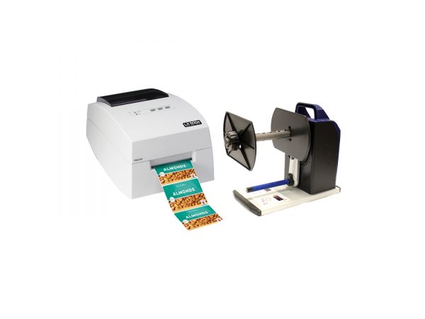 Bundle of LX500e Color Label Printer + RW-7 Rewinder